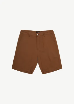 AFENDS Mens Ninety Twos - Fixed Waist Shorts 19" - Toffee