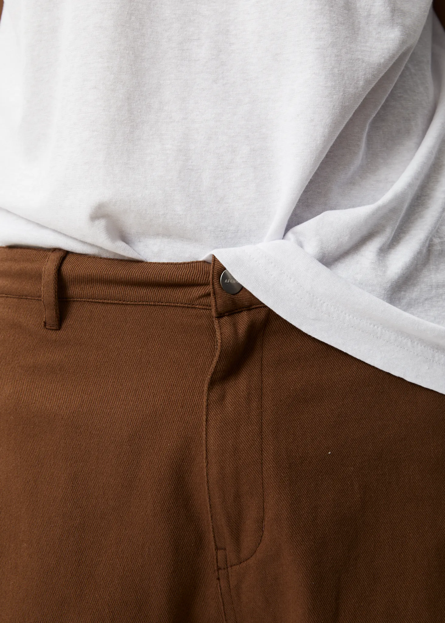 AFENDS Mens Ninety Twos - Fixed Waist Shorts 19" - Toffee