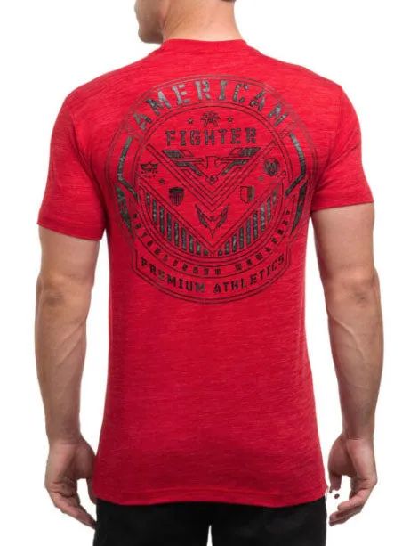 American Fighter Aden Short Sleeve Tee - Cherry / Dark Cherry