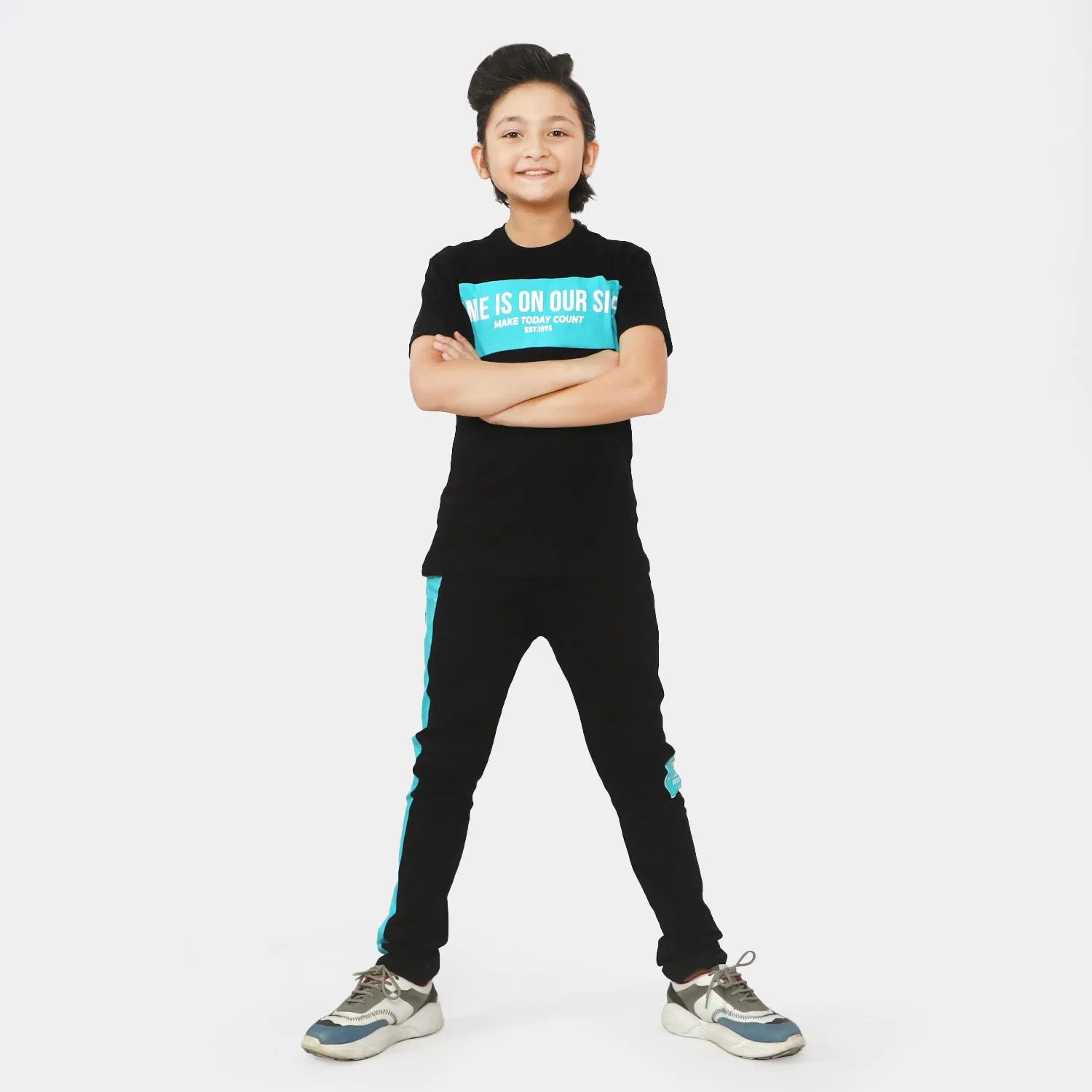 Boys 2 PCs Suit Time | BLACK