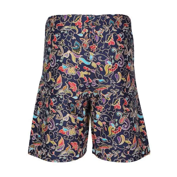 BOYS NAVY BLUE FLORAL SHORT SET