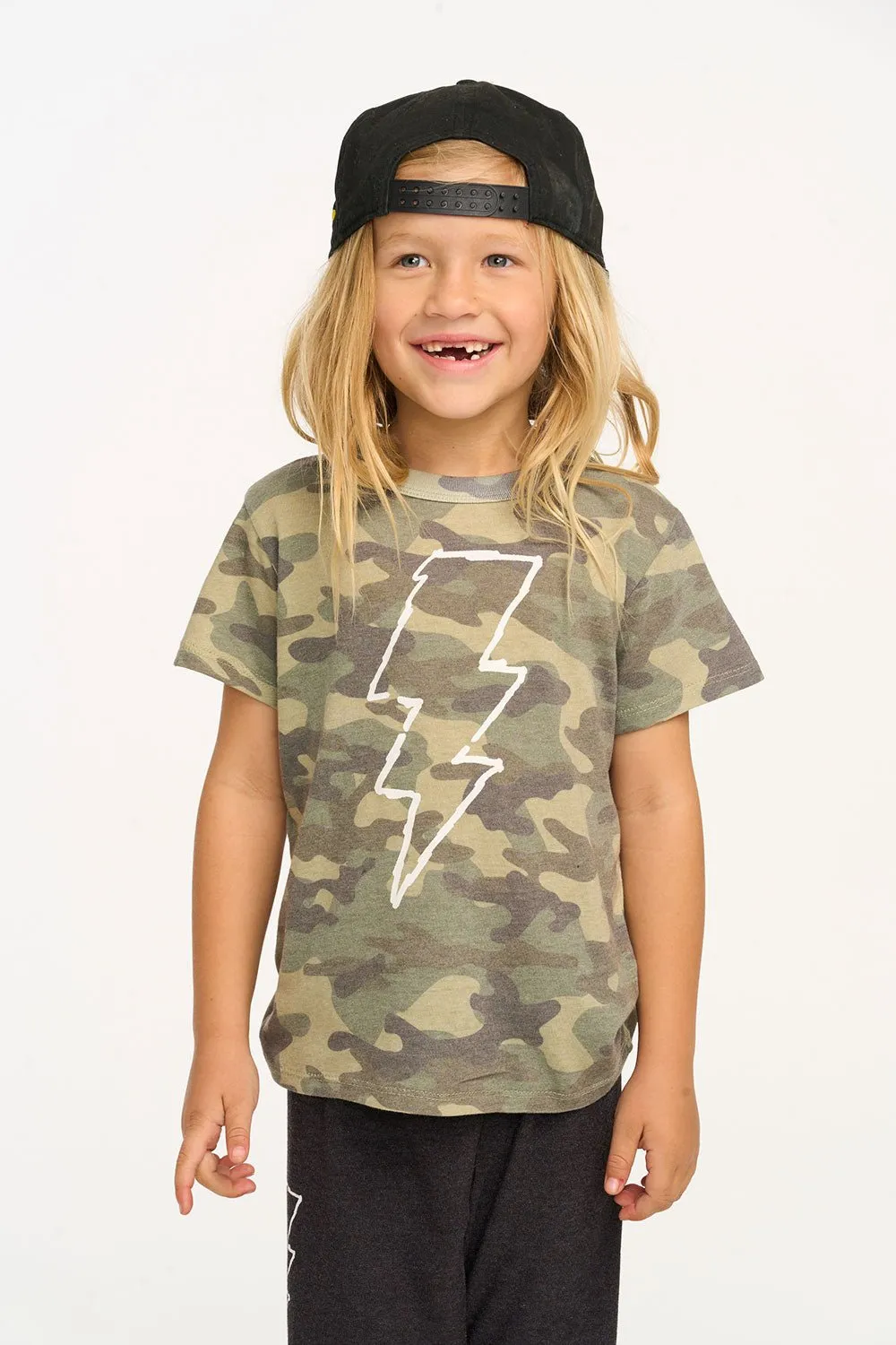 Boys SS Camo Bolt T-shirt