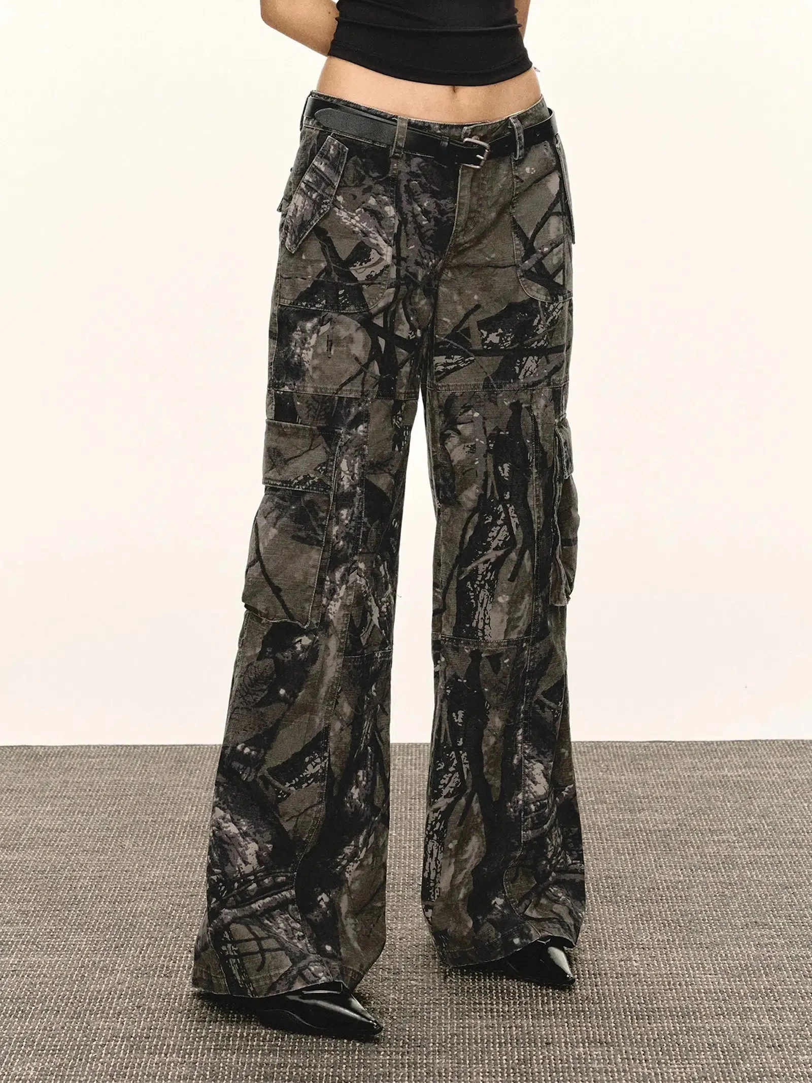 Casual Printed Cargo Pants