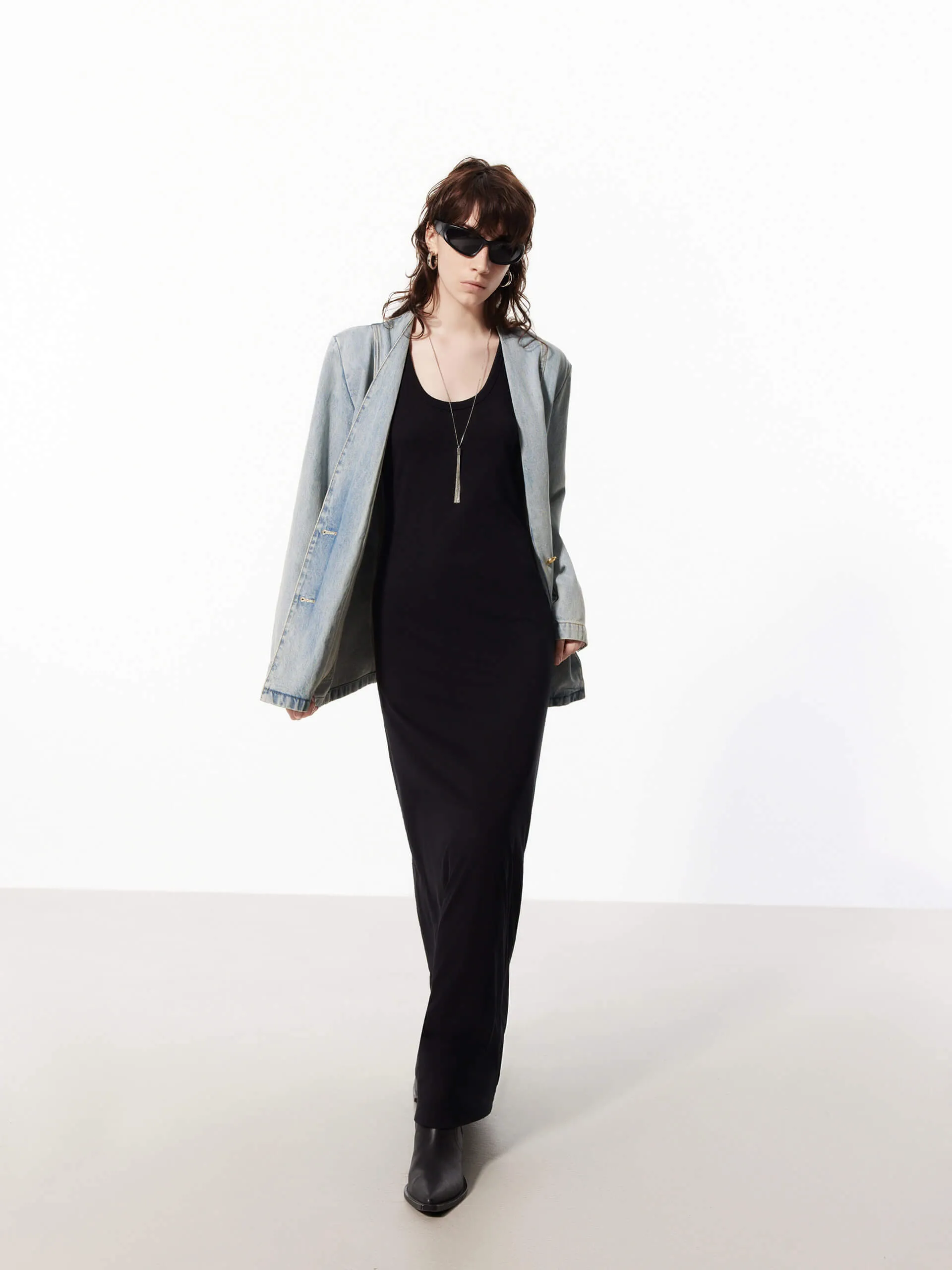 Collarless Oversize Jacket