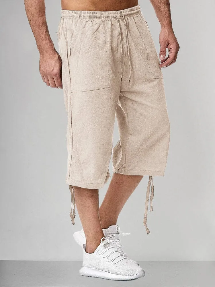 Cotton Linen Style Casual Shorts