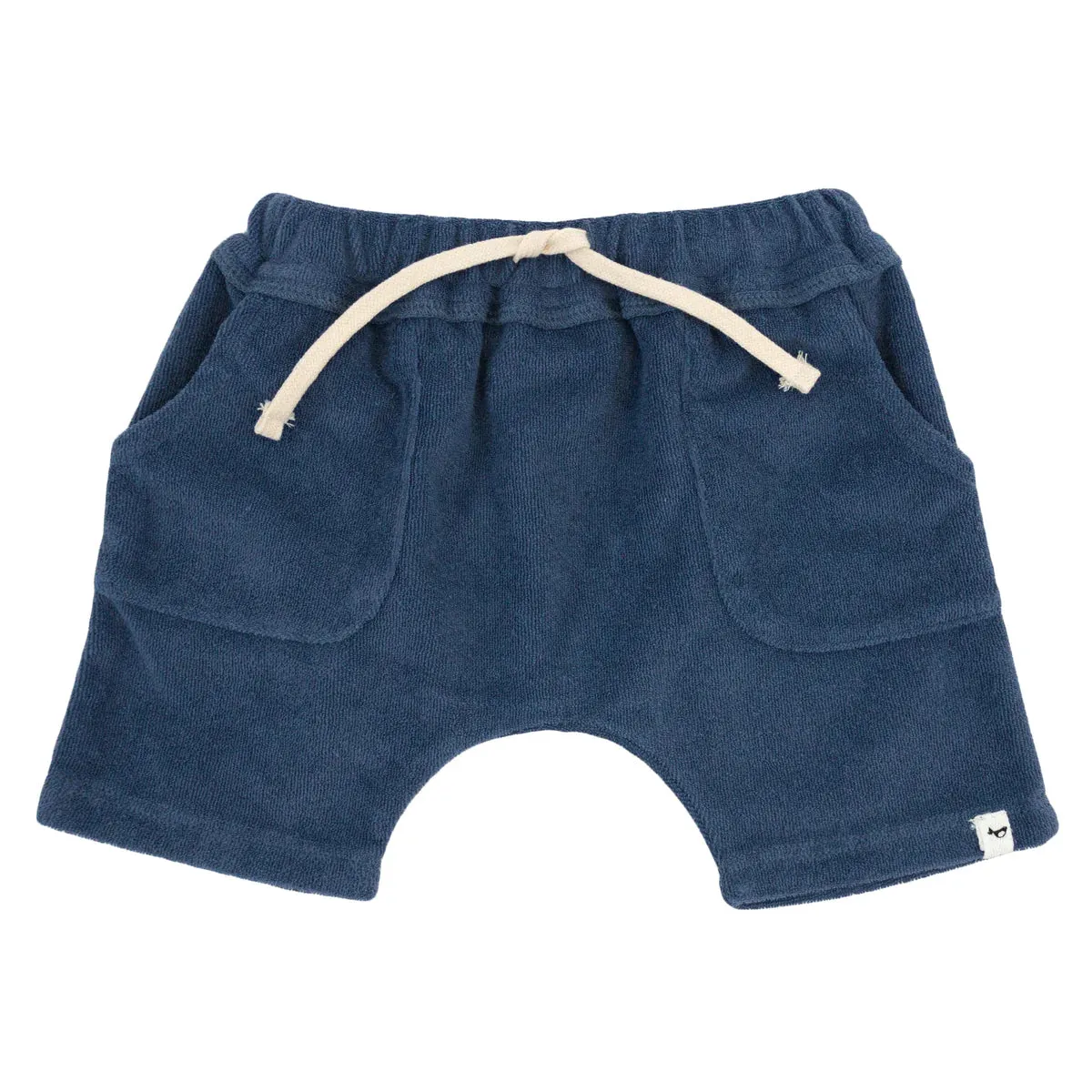 Cotton Terry Boys Pocket Shorts - Navy