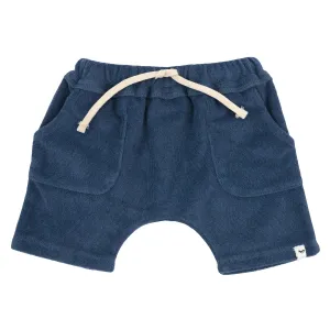 Cotton Terry Boys Pocket Shorts - Navy