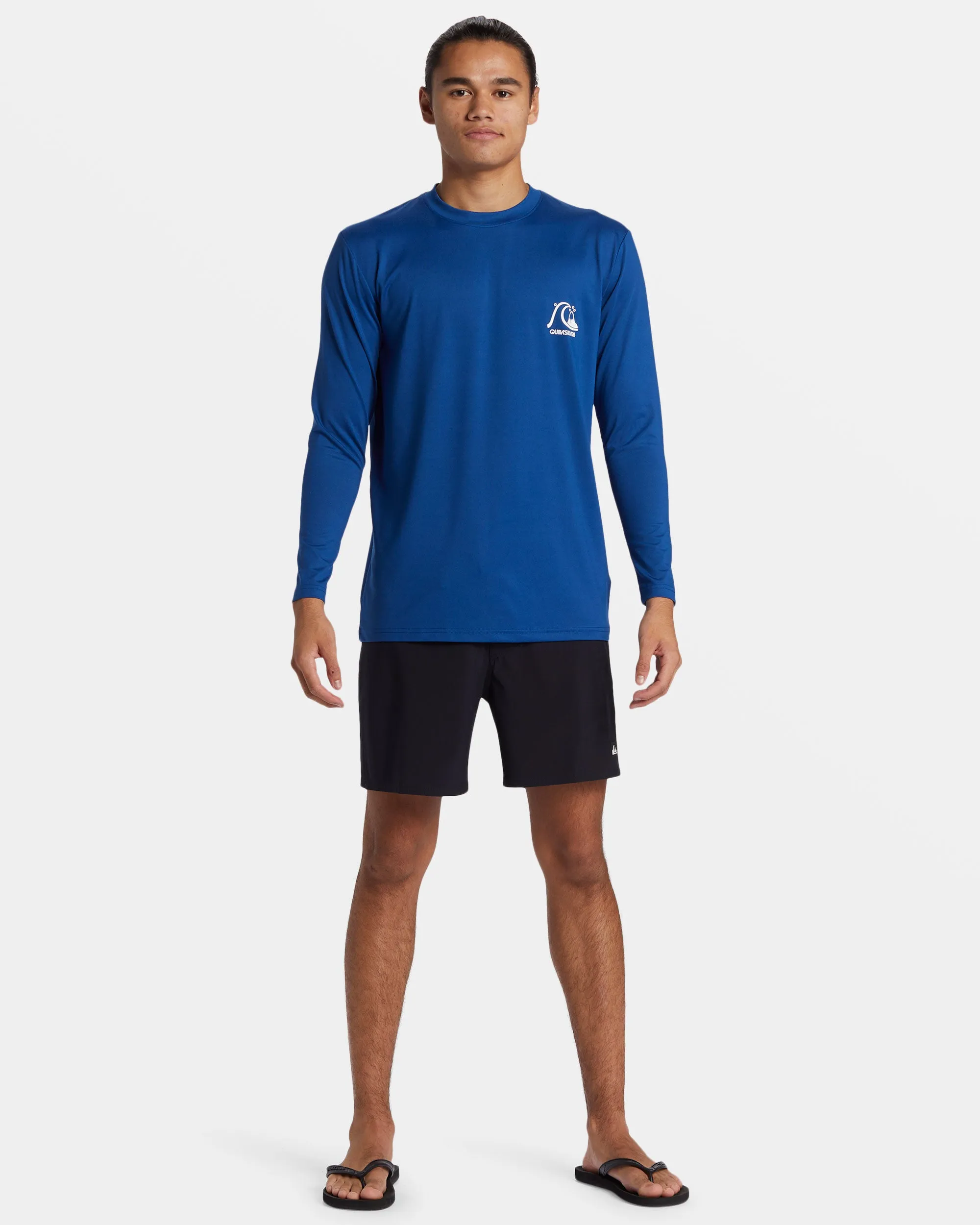 DNA Bubble Logo Long Sleeve Surf Tee - Monaco Blue