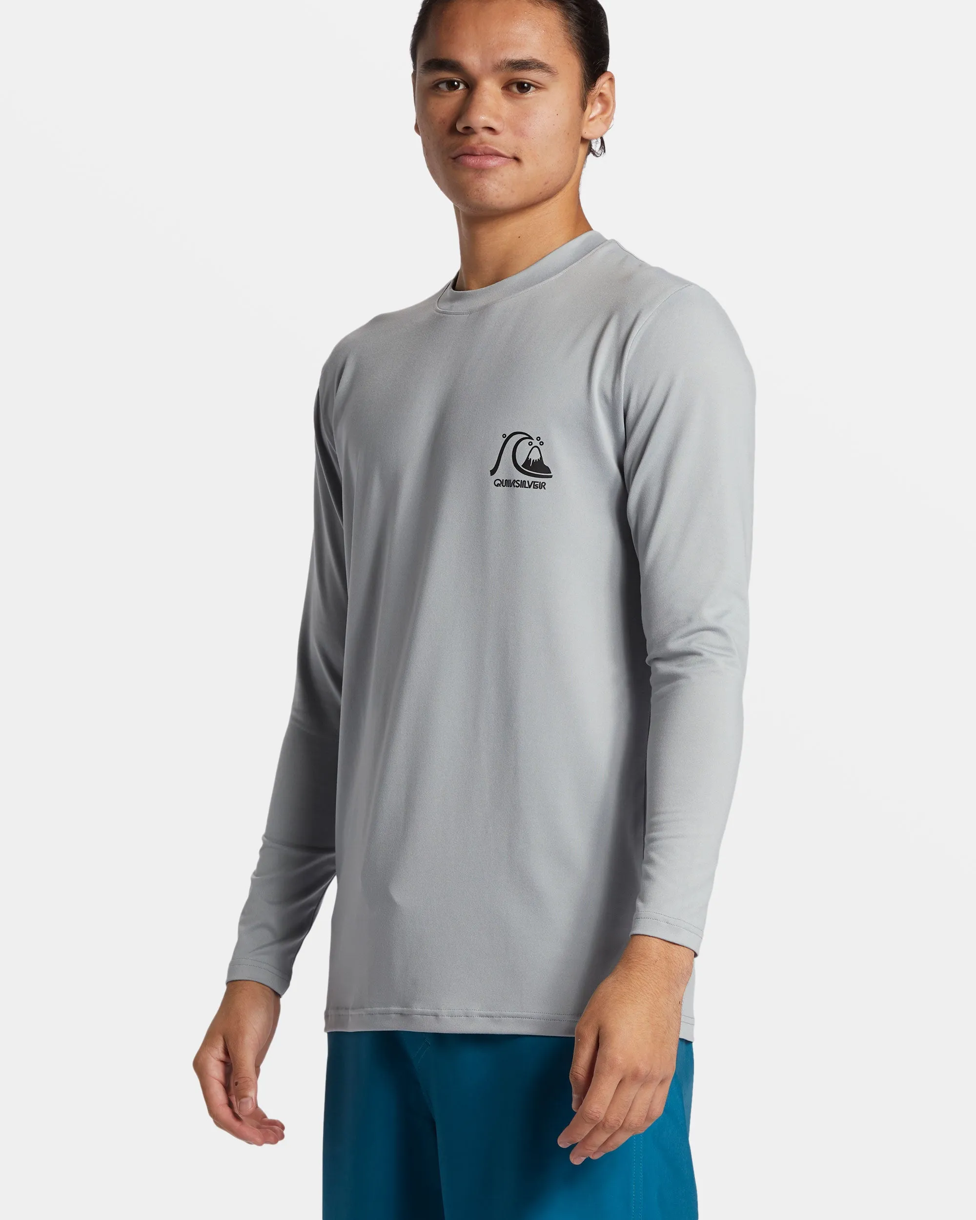 DNA Bubble Logo Long Sleeve Surf Tee - Quarry