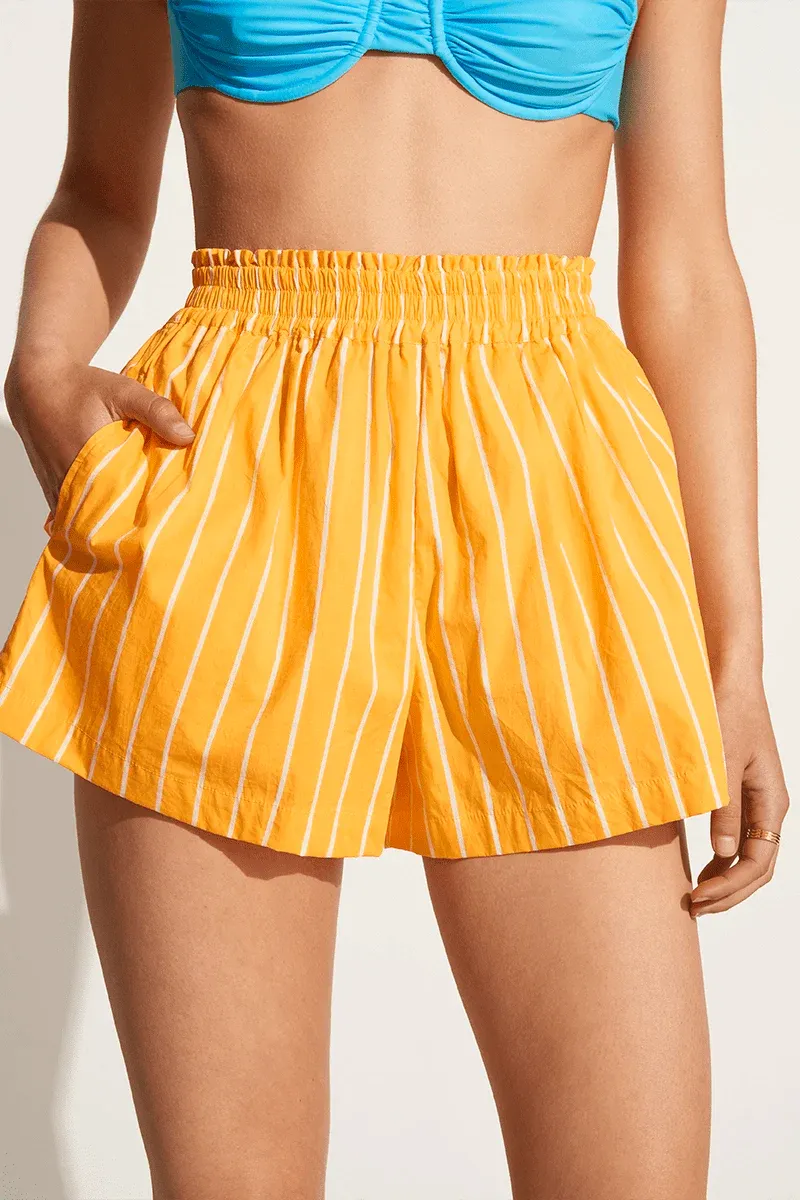 Elva Shorts - Adia Stripe Print Citrus