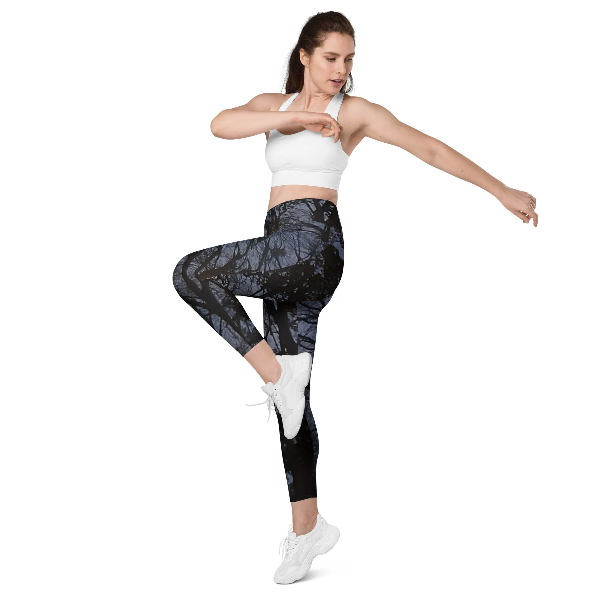 GG - Women's Leggings with pockets - Trees & Moon