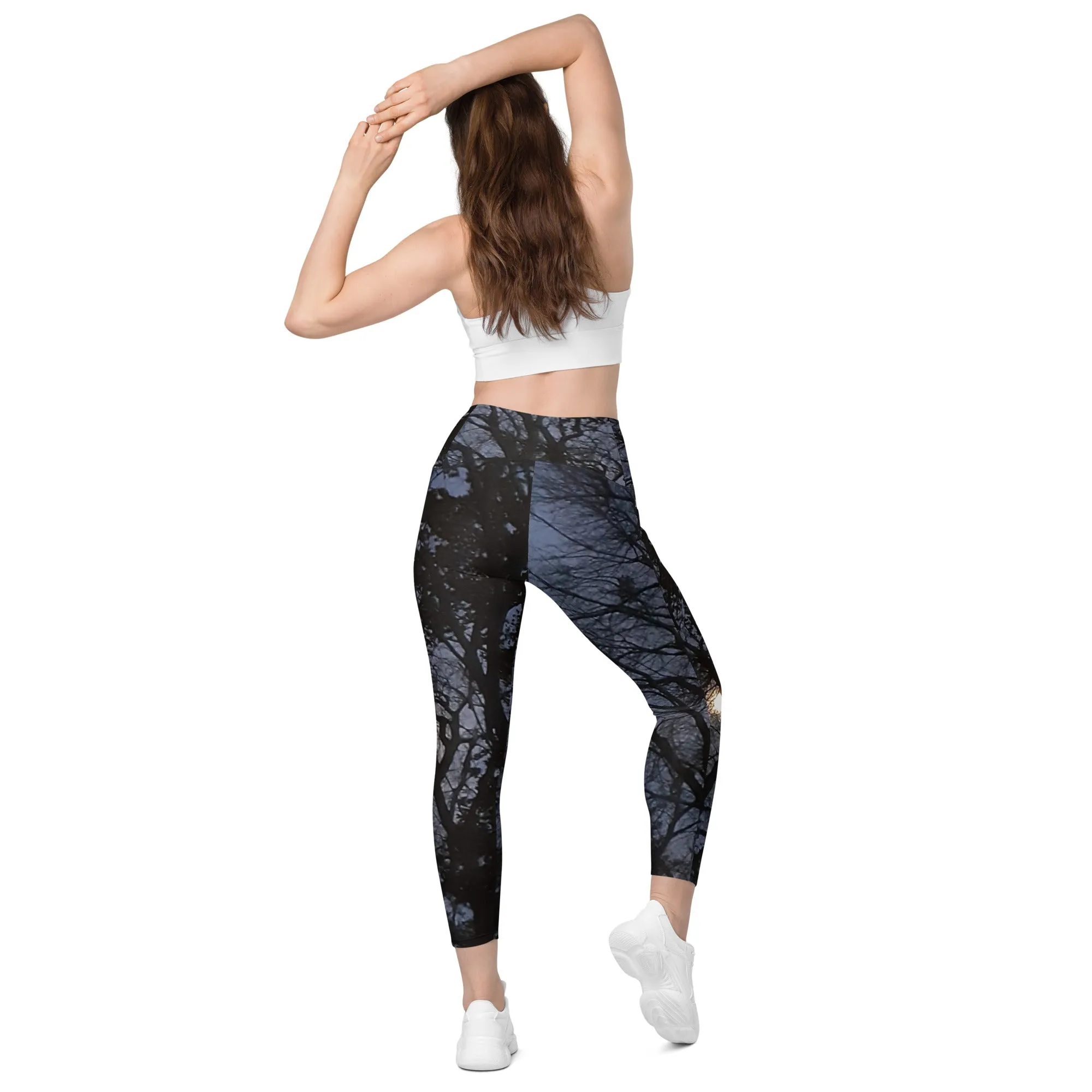 GG - Women's Leggings with pockets - Trees & Moon