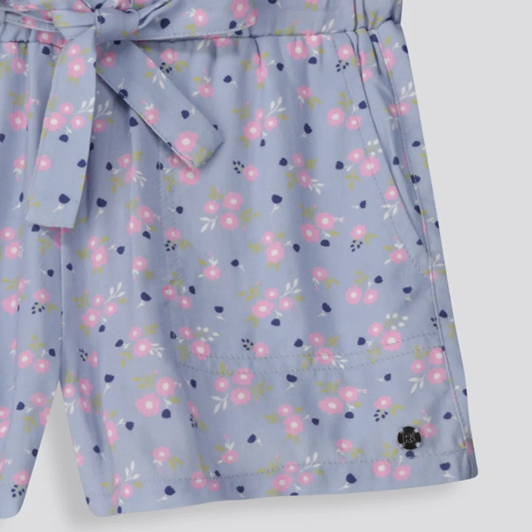 Girls Paperbag Shorts _ 153423 _ Blue