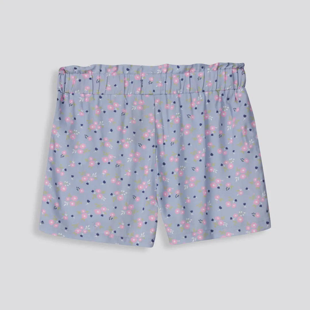 Girls Paperbag Shorts _ 153423 _ Blue