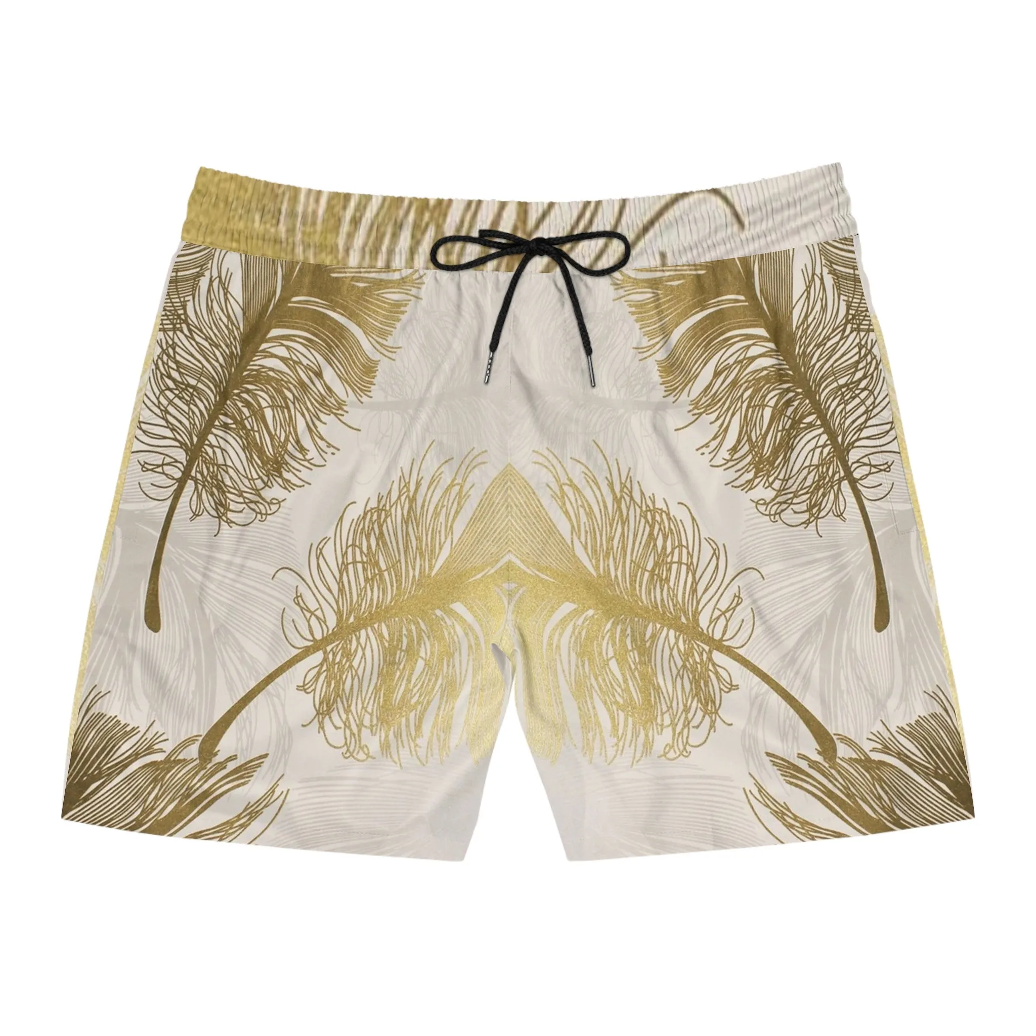 Golden Feathers - Inovax Men's Mid-Length Swim Shorts