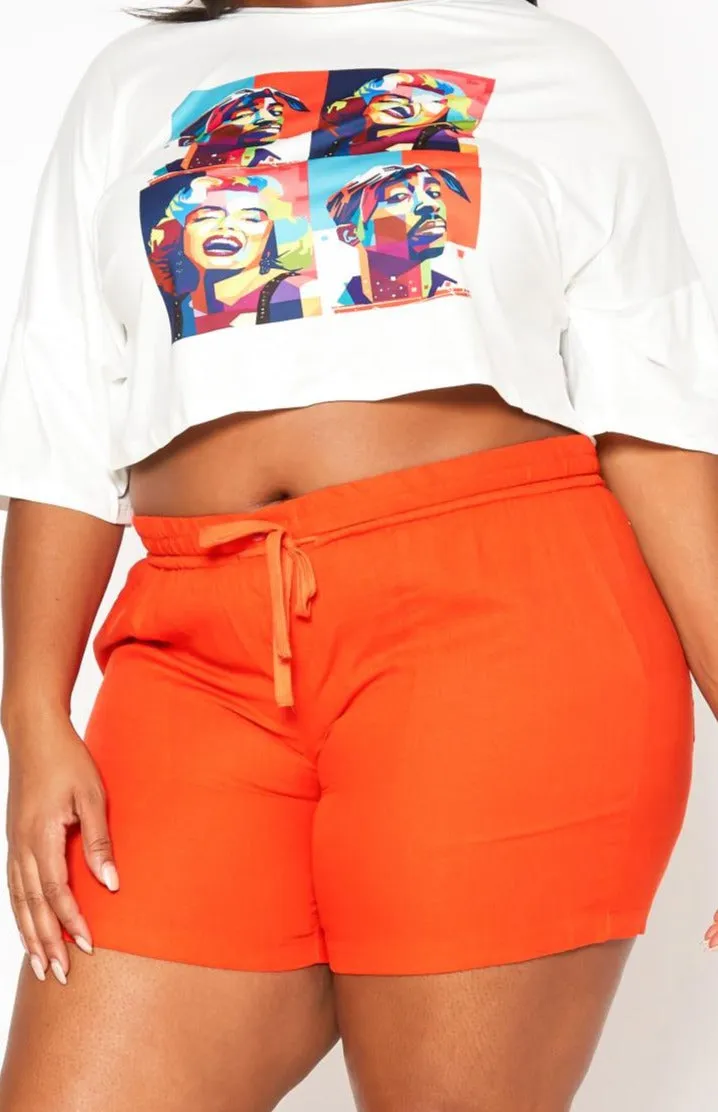 Hi Curvy Plus Size Casual Bermuda Shorts