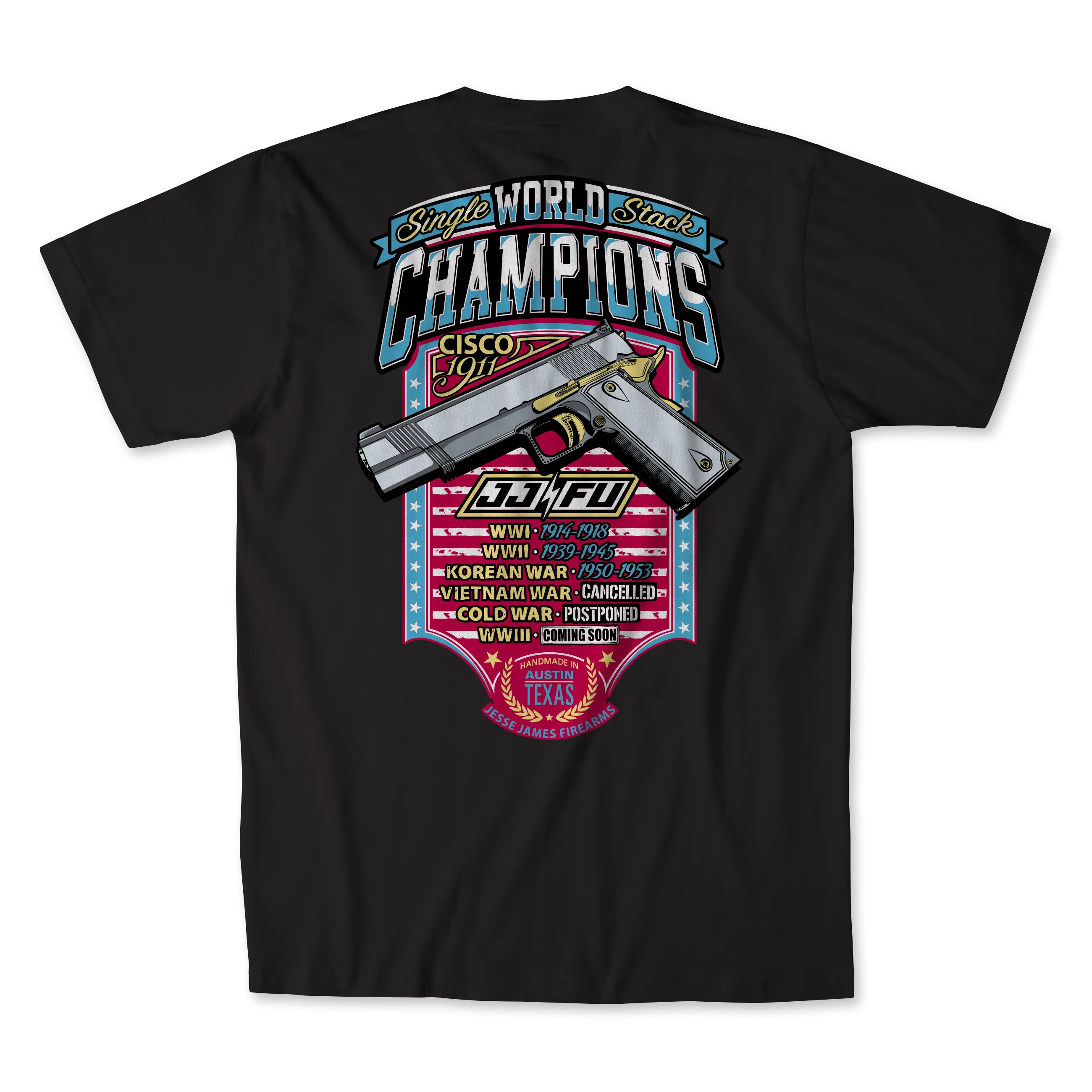 JJFU Cisco 1911 Single Stack World Champions Tee - Black