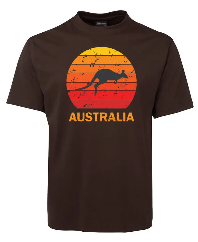 Kangaroo Sunset Australia Adults T-Shirt (Various Colours)