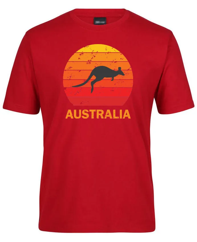 Kangaroo Sunset Australia Adults T-Shirt (Various Colours)