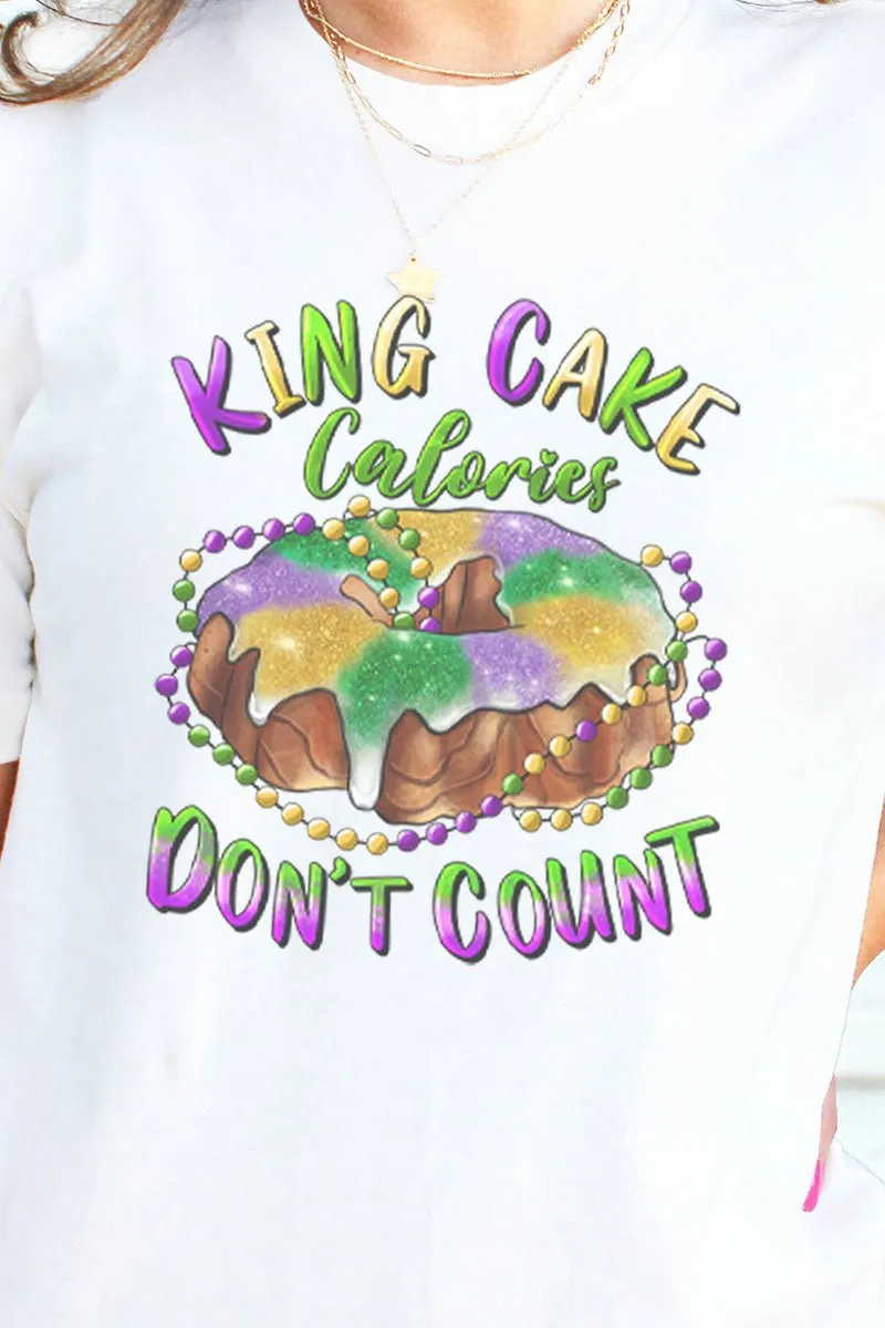 King Cake Calories Adult Soft-Tek Blend T-Shirt