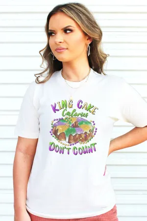 King Cake Calories Adult Soft-Tek Blend T-Shirt