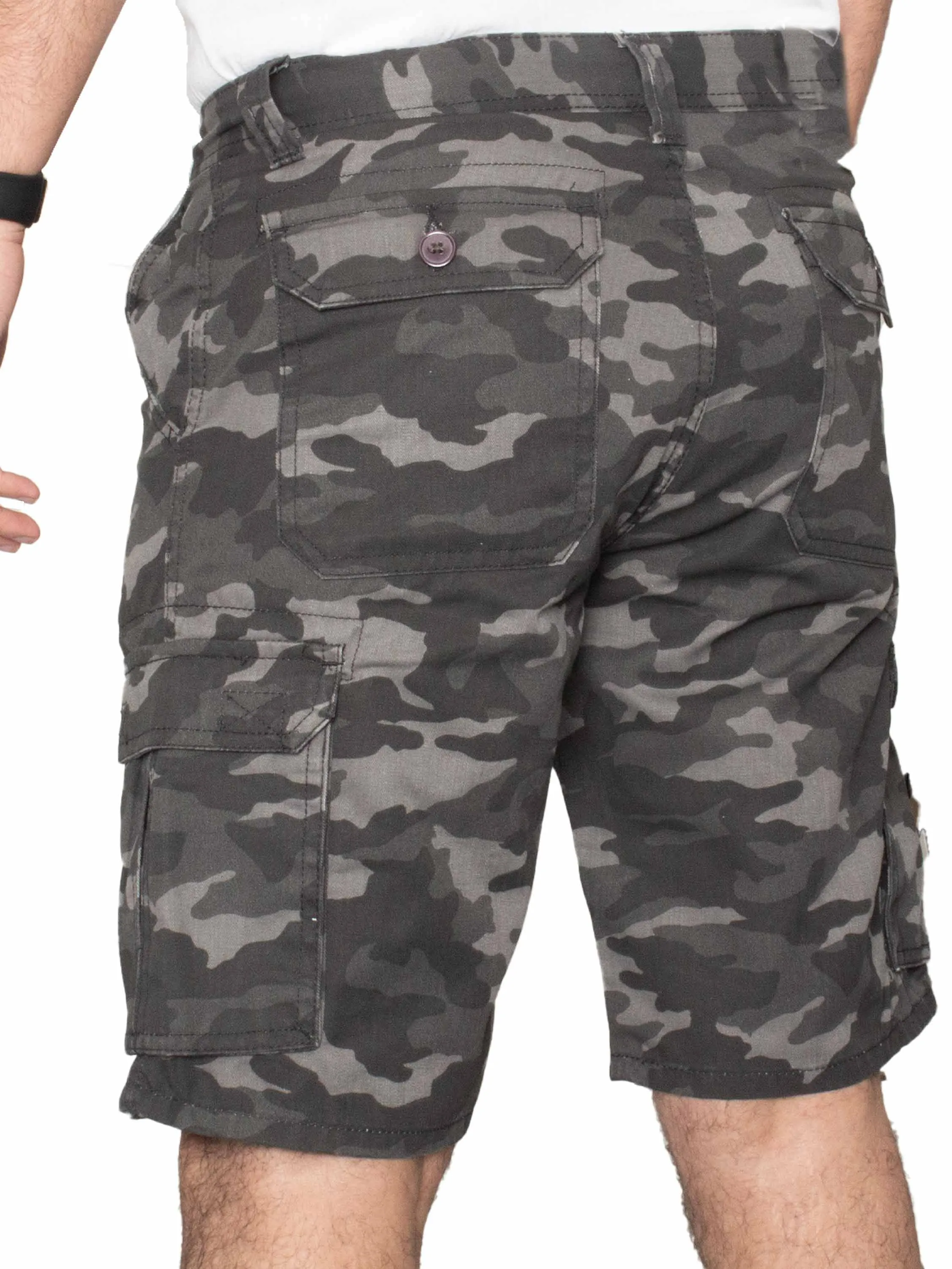 Kruze | Mens Cargo Camo Shorts