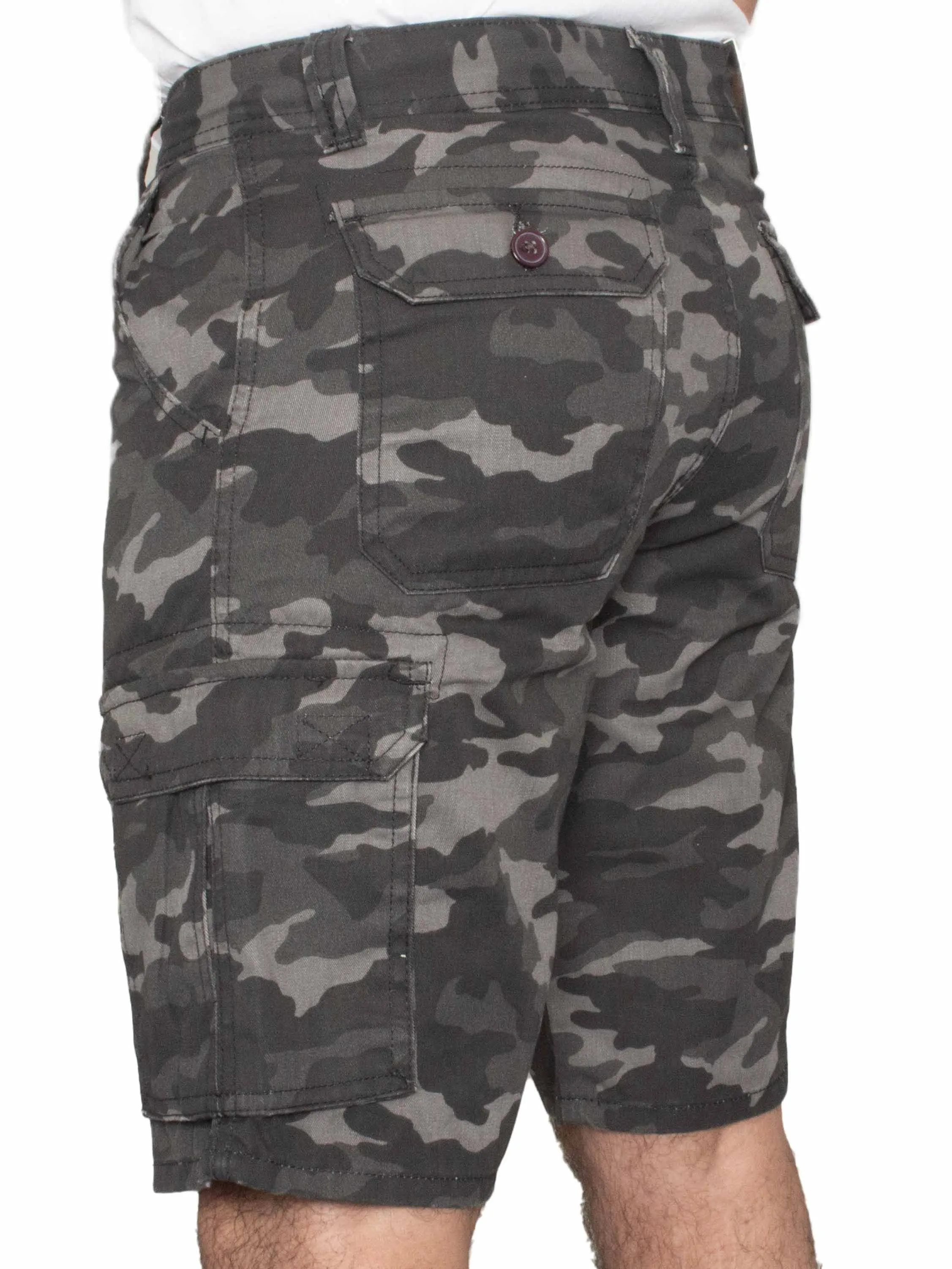 Kruze | Mens Cargo Camo Shorts