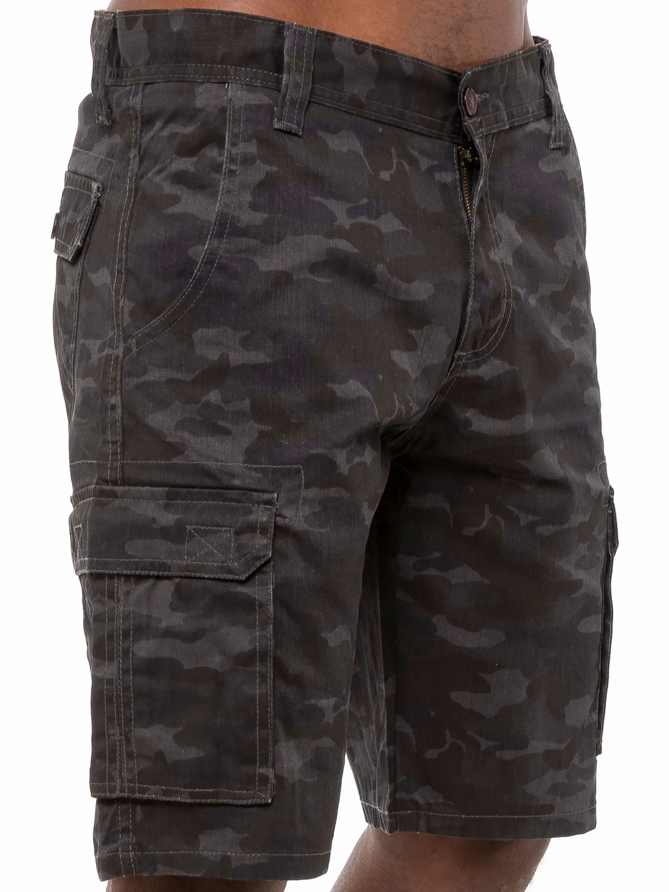 Kruze | Mens Cargo Camo Shorts