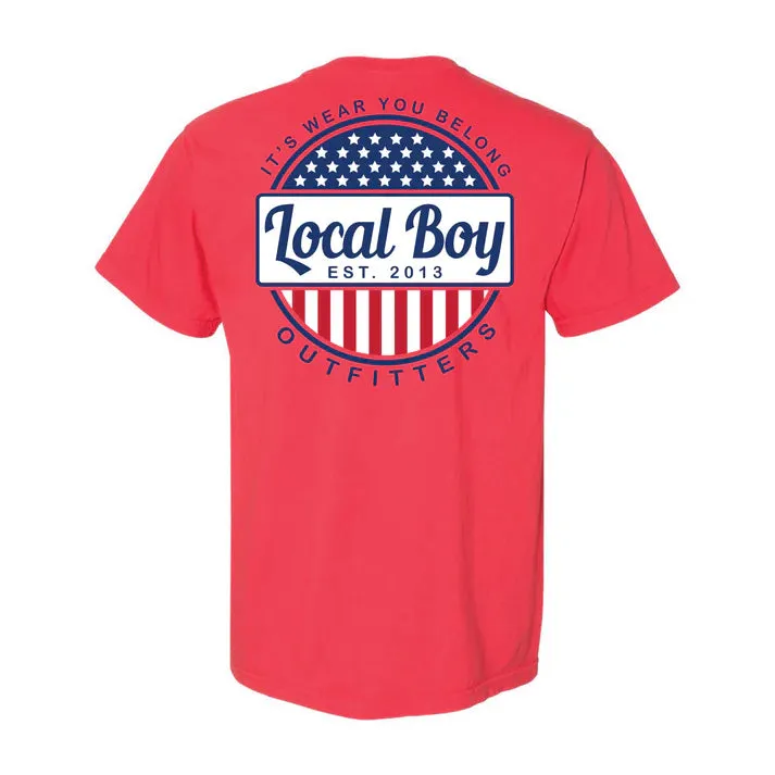 Local Boy Merica T-Shirt - Paprika - L1700019