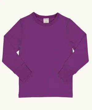 Maxomorra Solid Violet Long Sleeve Top