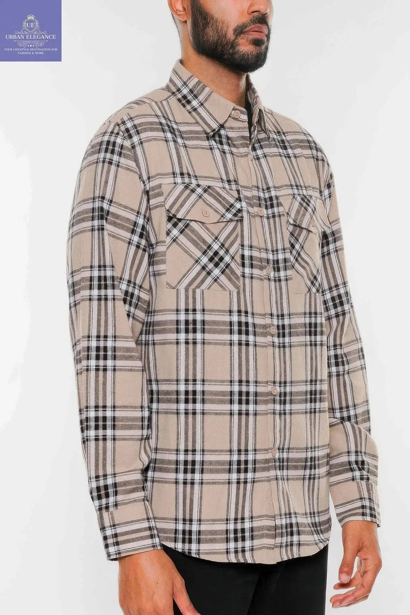 Men's Plaid Flannel Shirt for Comfort & Style