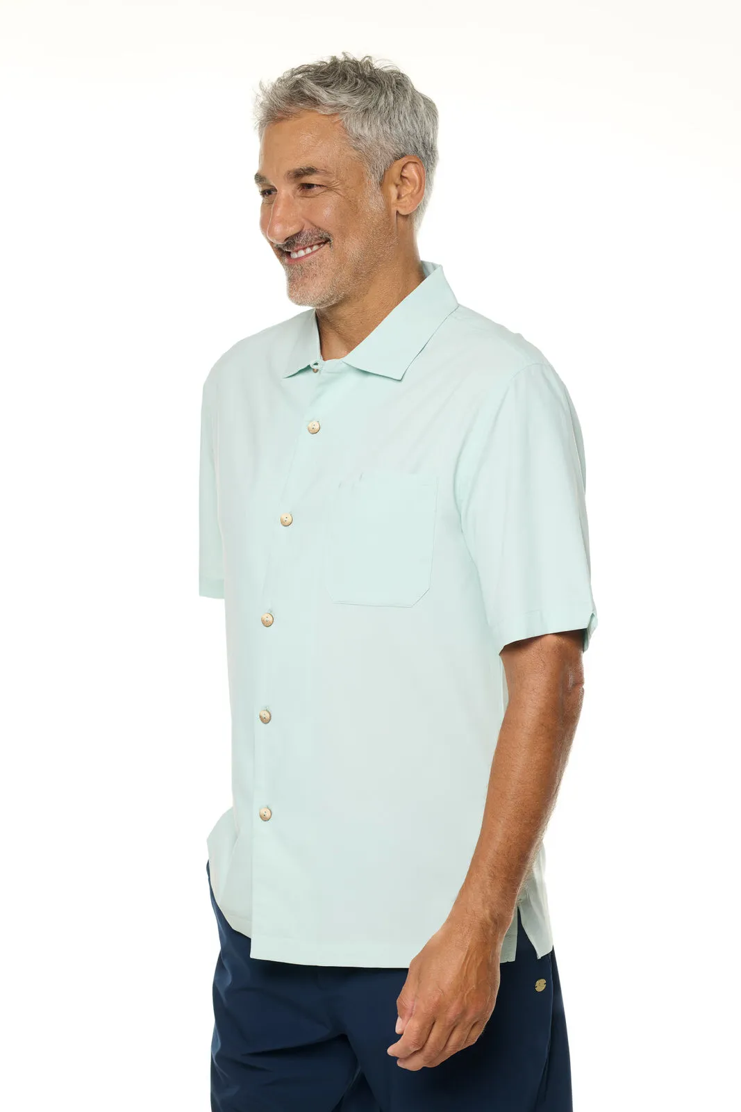 Men's Safari Camp Shirt | Misty Aqua