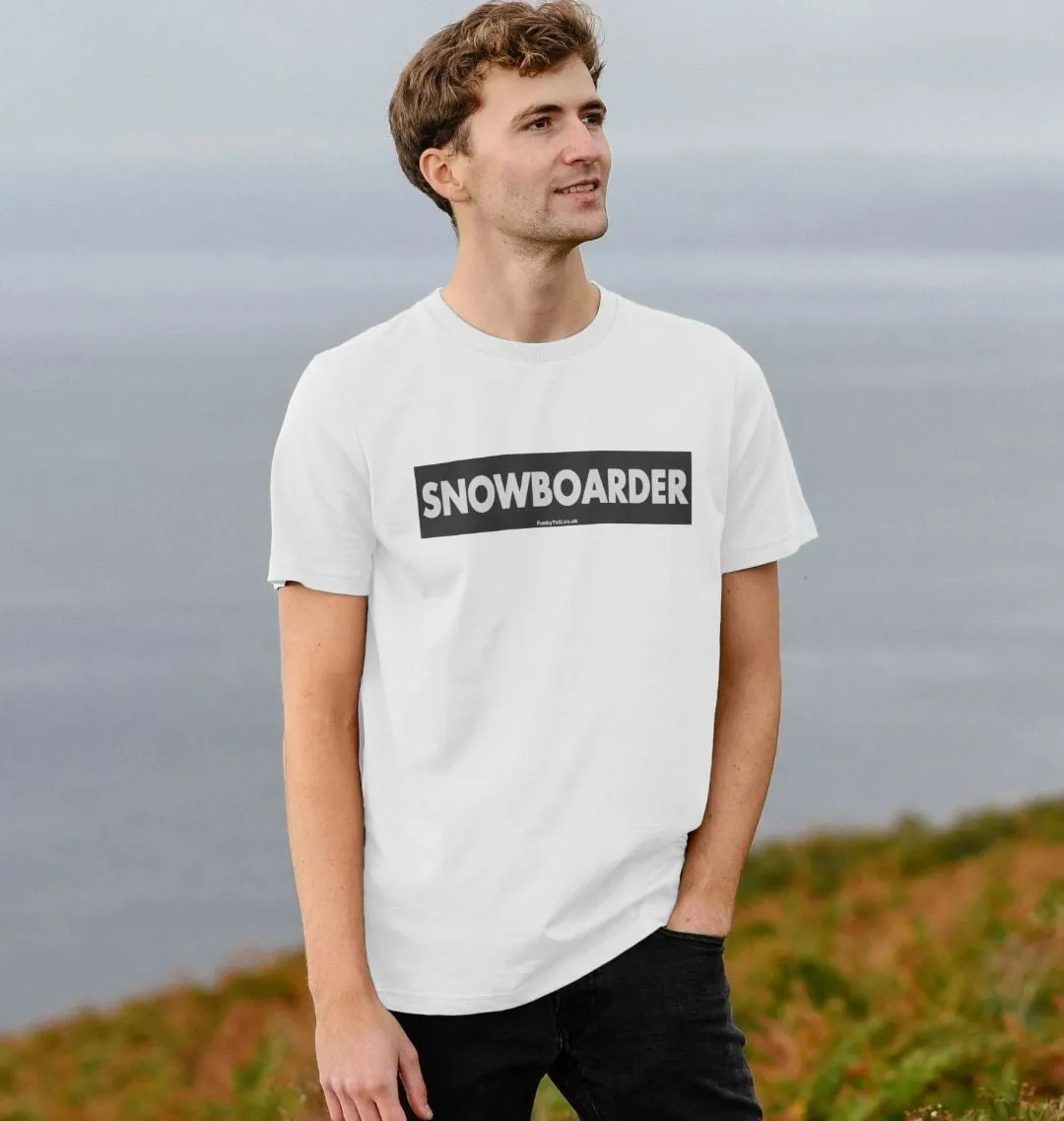 Men's Snowboarder Censor Bar Organic Tee