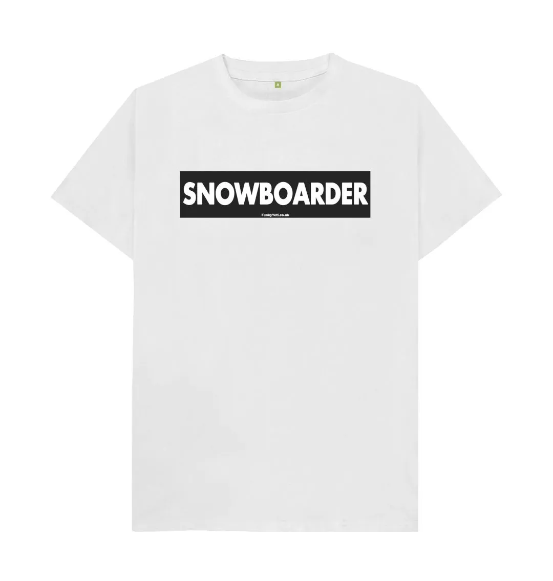 Men's Snowboarder Censor Bar Organic Tee