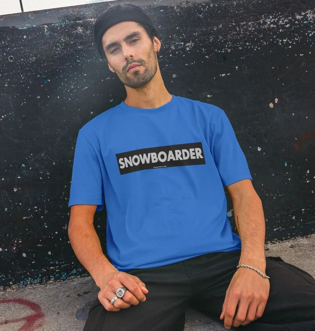 Men's Snowboarder Censor Bar Organic Tee