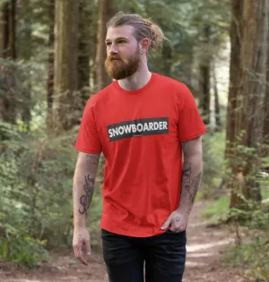 Men's Snowboarder Censor Bar Organic Tee