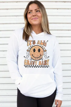 Peace, Smile and Gravy Adult Soft-Tek Blend Long Sleeve Hoodie