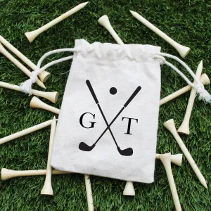 Personalised Golf Tee’s in Drawstring Bag