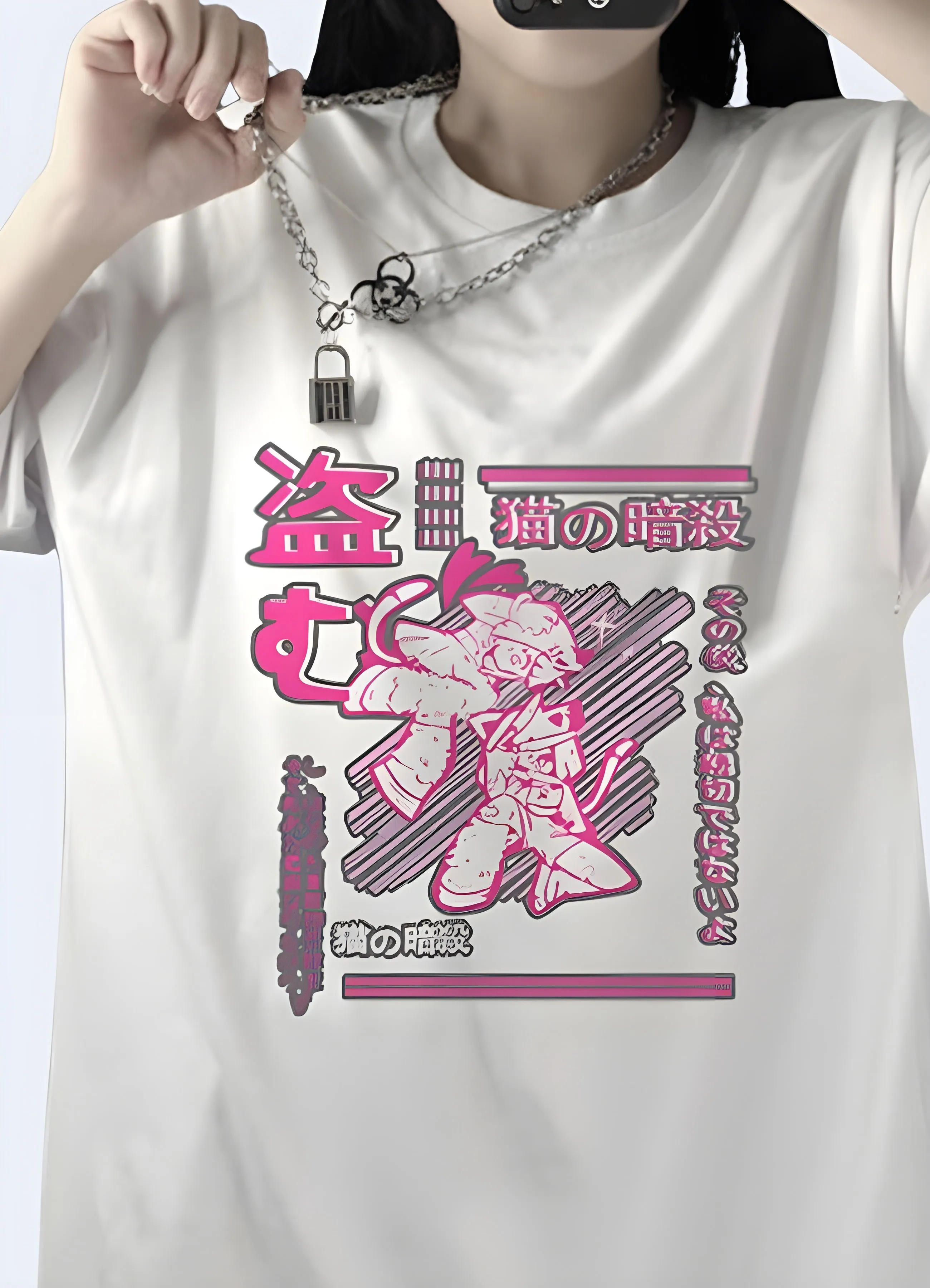 Pink Anime T-shirt