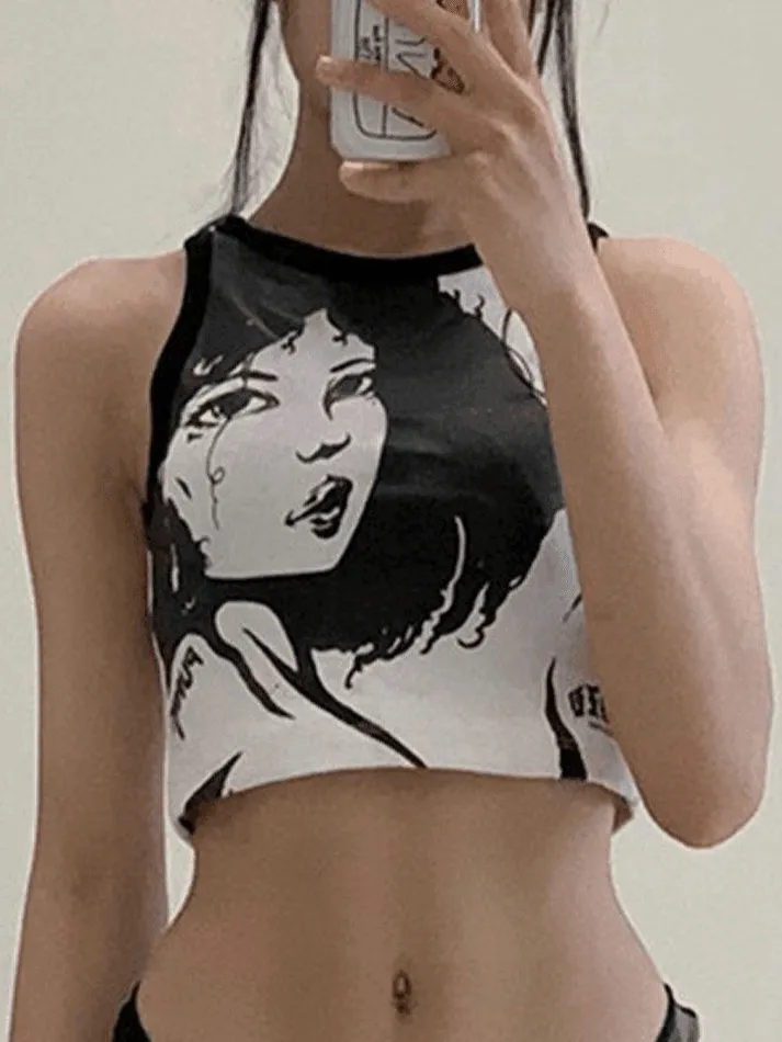 Punk Girl Cropped Tank Top