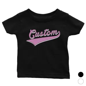 Purple College Swoosh Elegant Funky Baby Personalized T-Shirt Gift