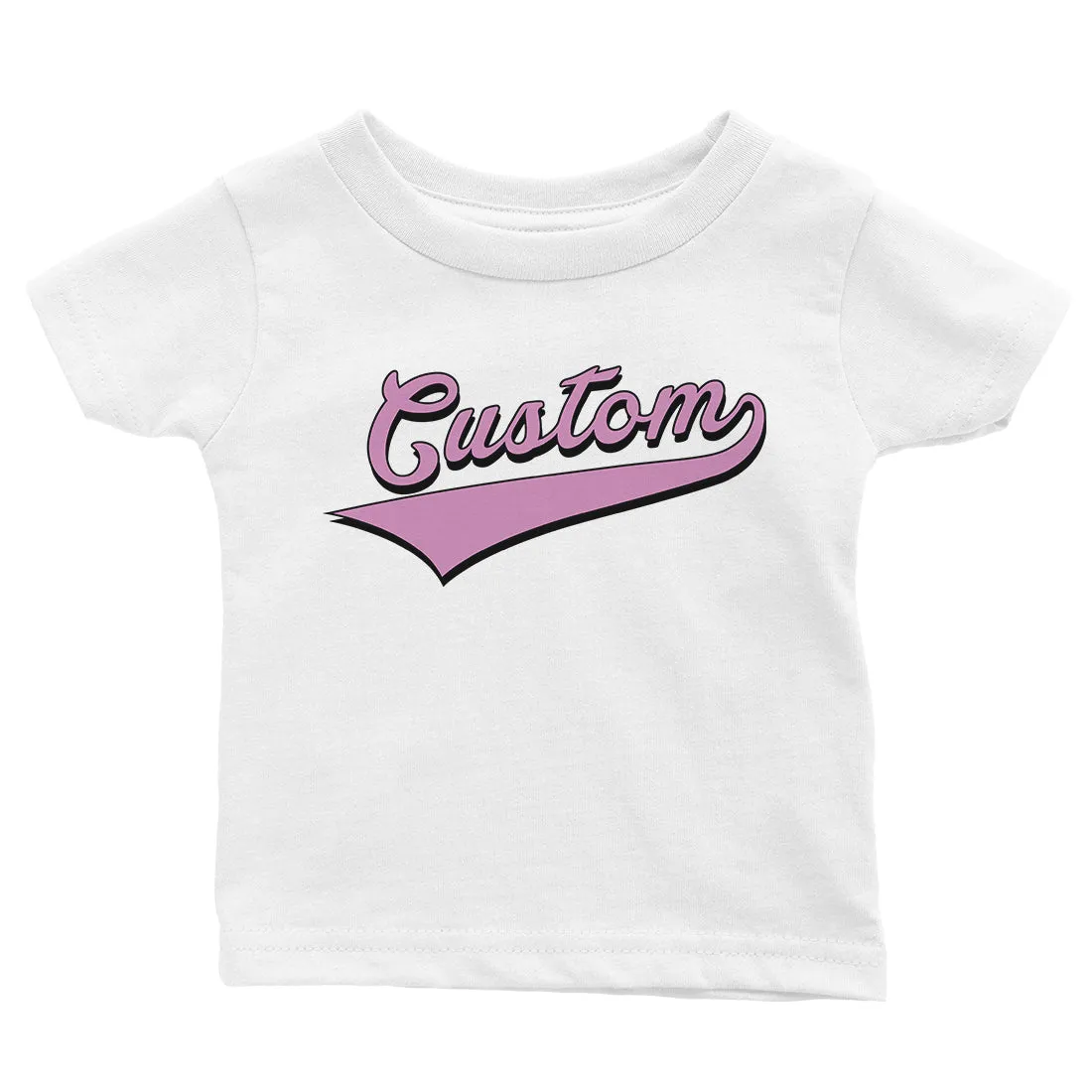 Purple College Swoosh Elegant Funky Baby Personalized T-Shirt Gift