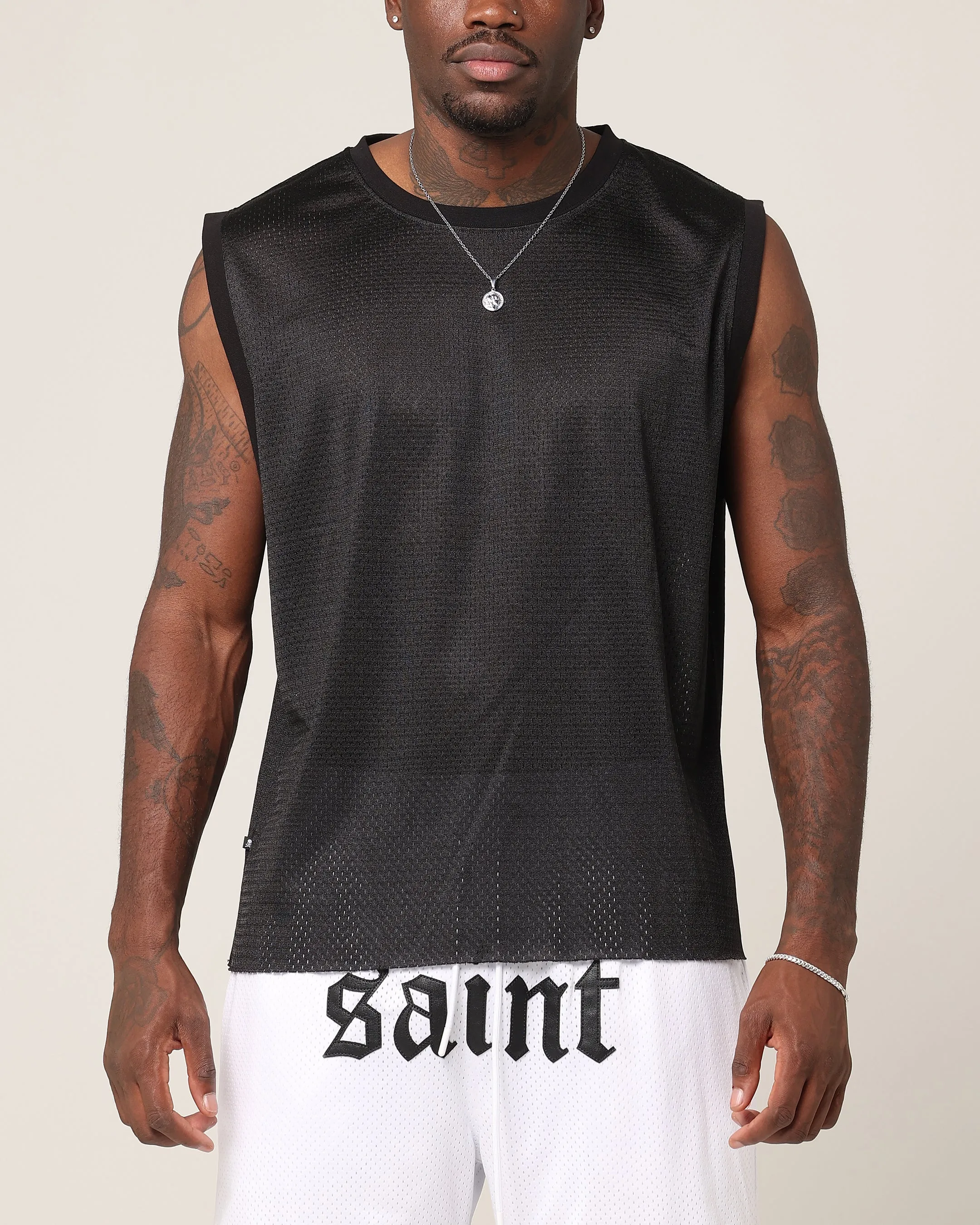 Saint Morta State Of Morta Mesh Singlet Black