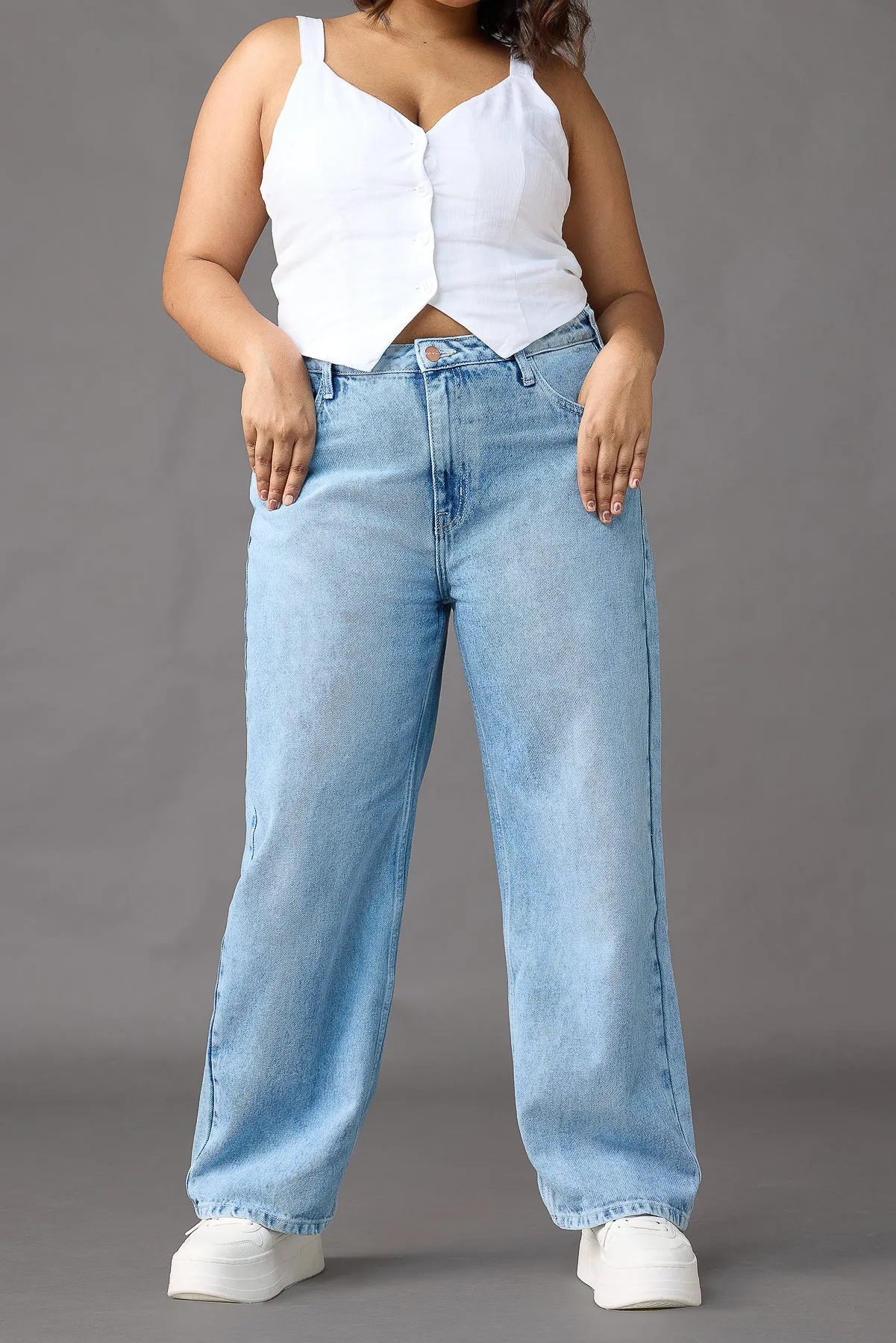 Skyline Sculpt Light Blue Curve Straight Jeans