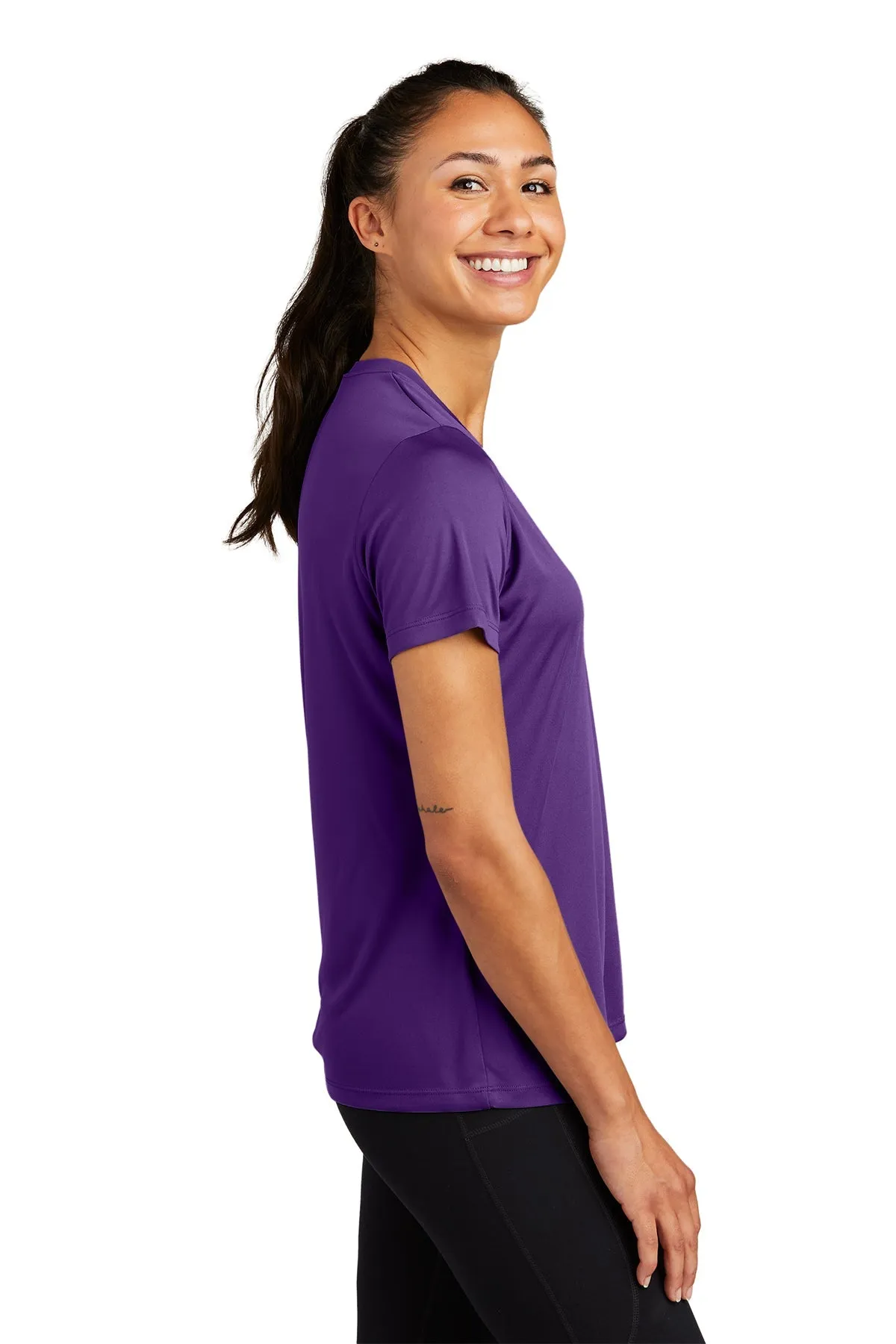 Sport-Tek Ladies PosiCharge Branded Competitor Tee's, Purple