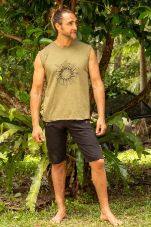 STAR TREE SINGLET OLIVE GREEN