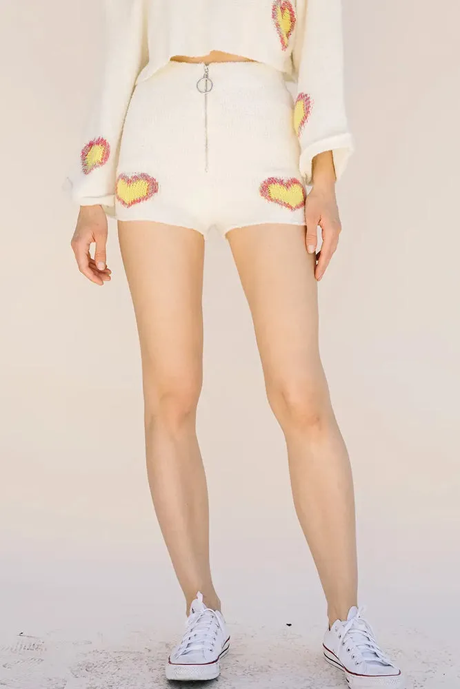 Storia Multicolor Heart Highwaist Shorts