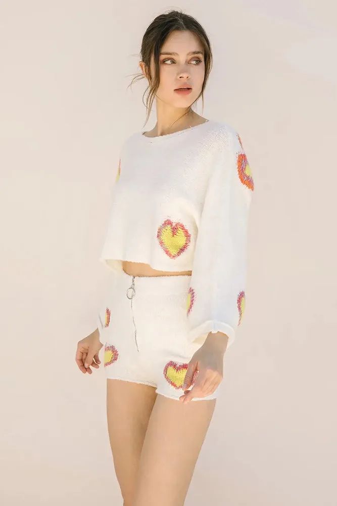 Storia Multicolor Heart Highwaist Shorts