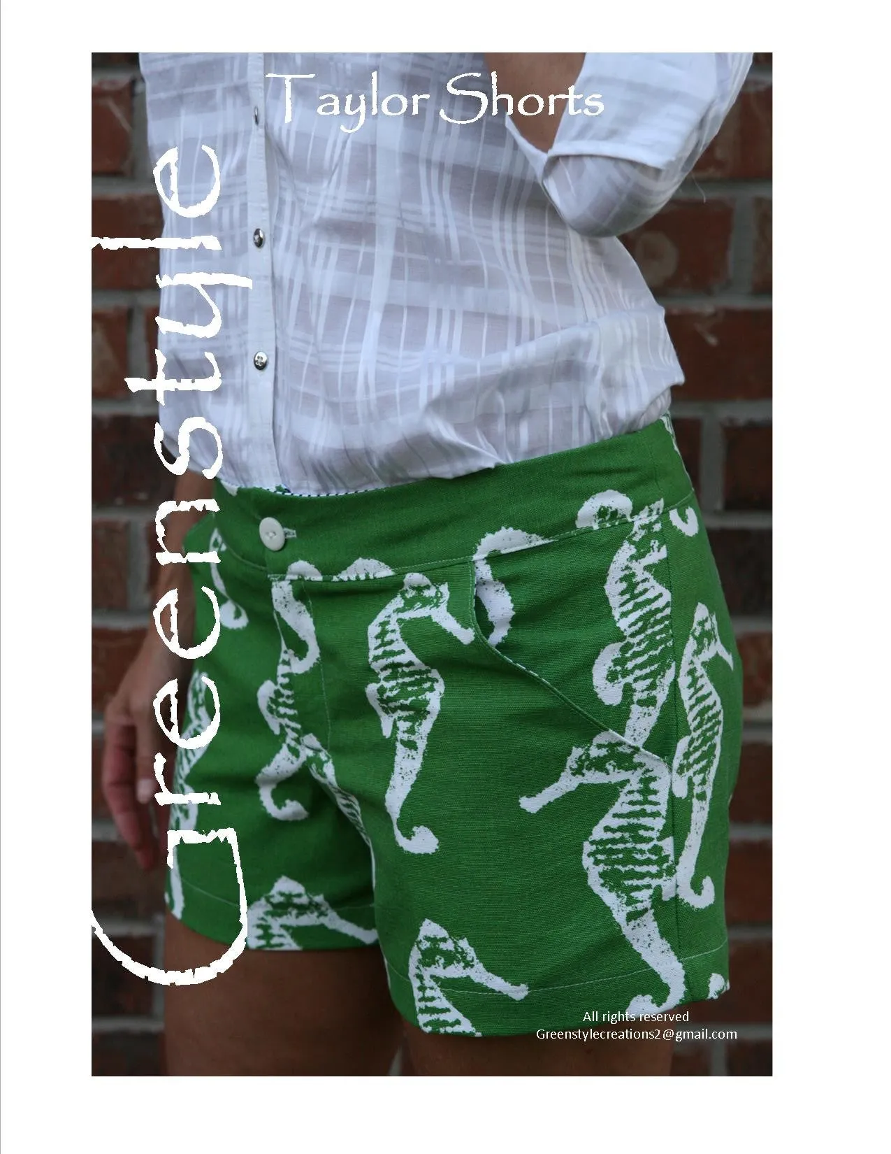 Taylor Shorts PDF Sewing Pattern in Sizes 0 to 18