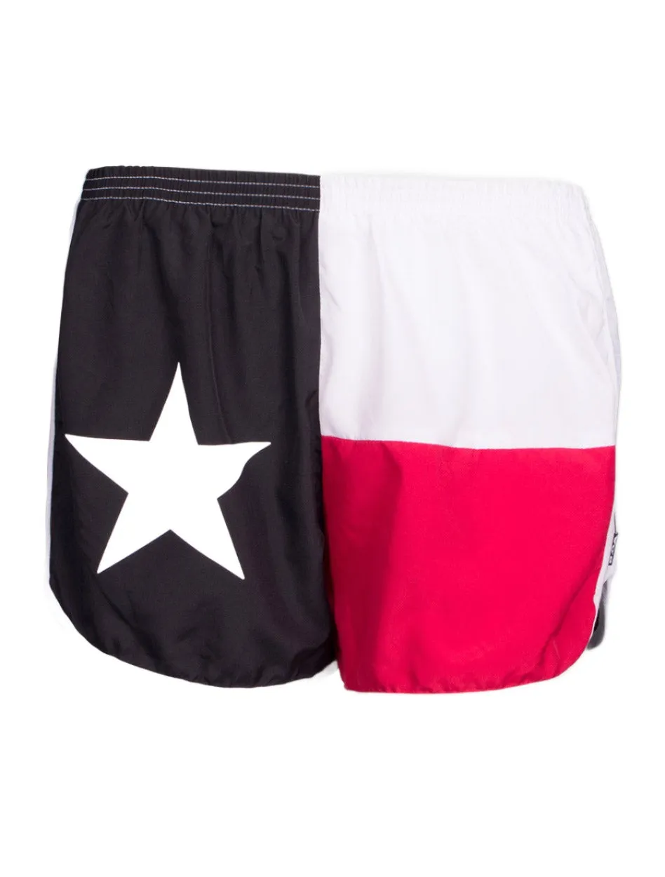 *Texas Flag Red, White & Black Shorts - Texas Tech